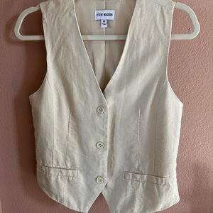 Steve Madden Beige Buttoned Vest